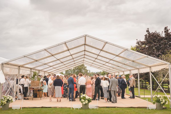 Marquee with clear roofs