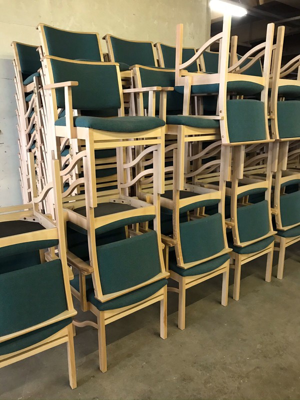 Church chairs with arms (non stacking)