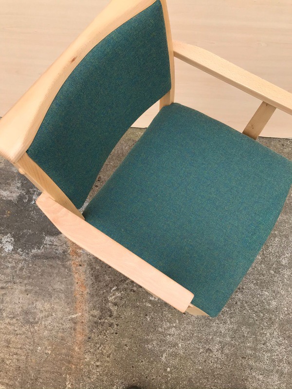 Padded chairs with arms