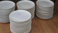 80x White 12" Plates Job Lot
