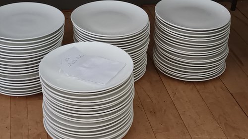 80x White 12" Plates Job Lot 80x White 12" Plates Job Lot