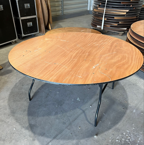 Secondhand Chairs and Tables Round Tables with Folding Legs 10x 5