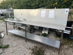 Secondhand Used Double Sink with Worktop For Sale