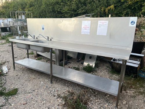 Secondhand Used Double Sink with Worktop For Sale Secondhand Used Double Sink with Worktop For Sale