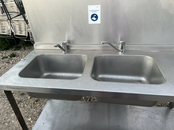 Used Double Sink with Worktop For Sale