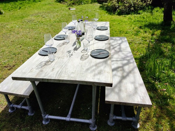 Accoya Wooden Table & Benches - Indoor or Outdoor