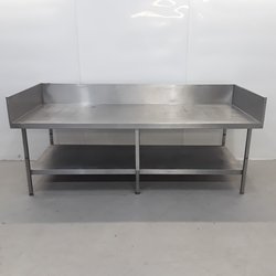 2.2m stainless steel table