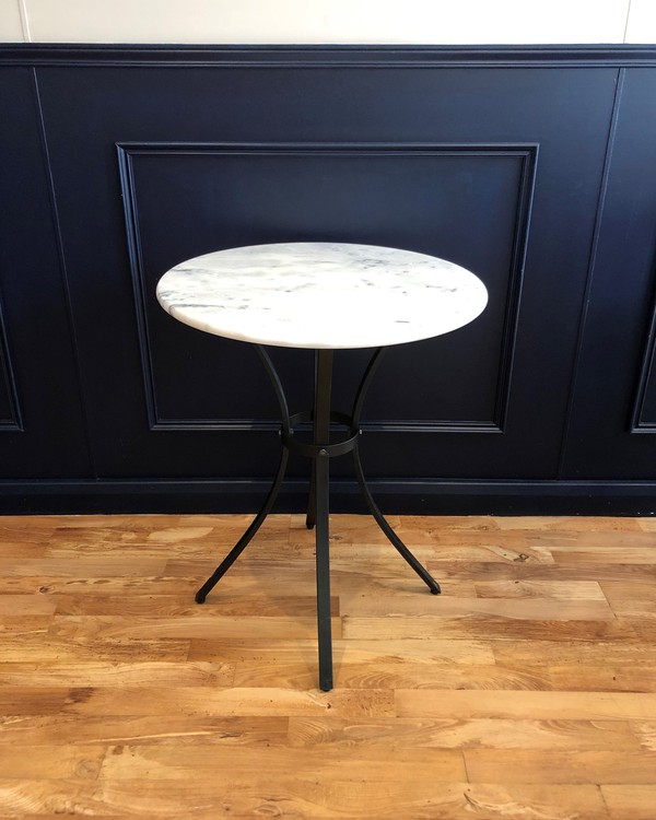 White Marble Top Bistro Table For Sale