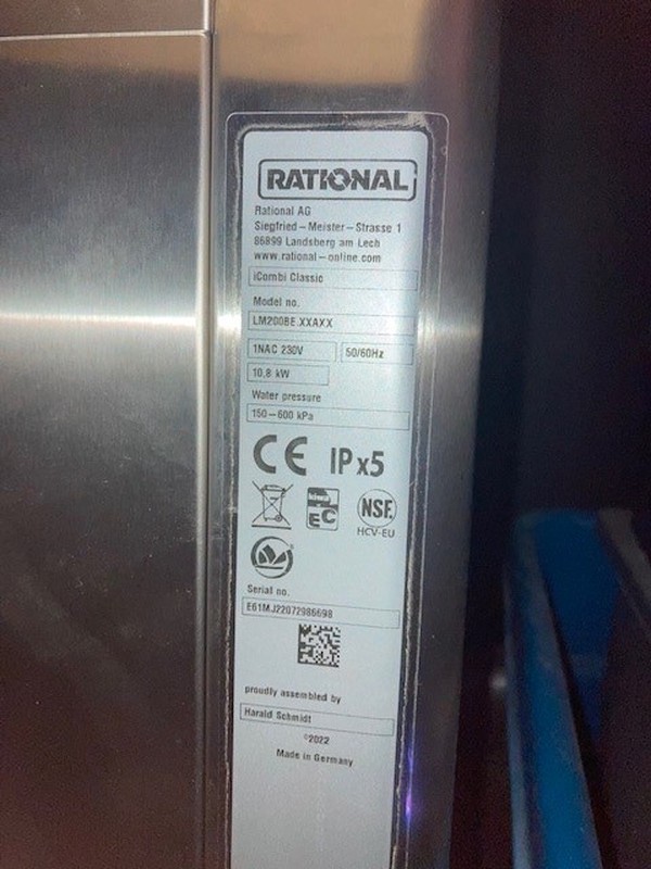 ICC061E Rational I combi oven