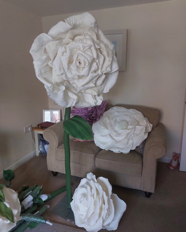 Used Foam Flowers Handmade in Italy