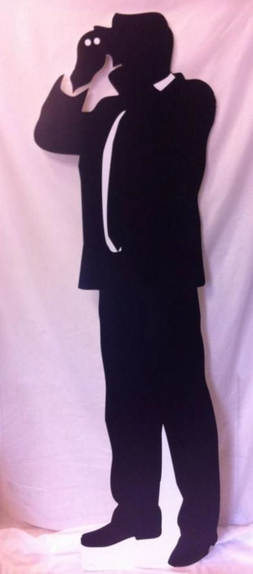 Black and white James Bond freestanding flats Black and white James Bond freestanding flats