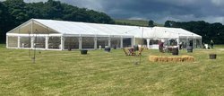 Clear Span marquee by Tectonics UK