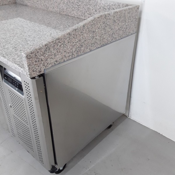 Stainless steel / granite topped prep fridge