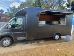 Catering van with large hatch