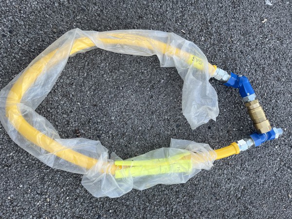 New Dormont 3/4" Braided Gas Hose 1.5M with 2 Swivel Connectors For Sale