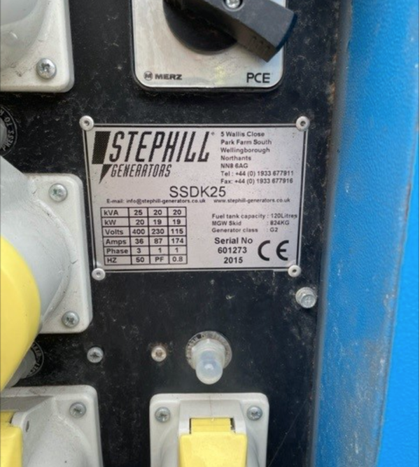 Stephill generator for sale