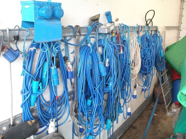 Large amount of heavy duty 16amp all weather cabling and distribution boards Large amount of heavy duty 16amp all weather cabling and distribution boards