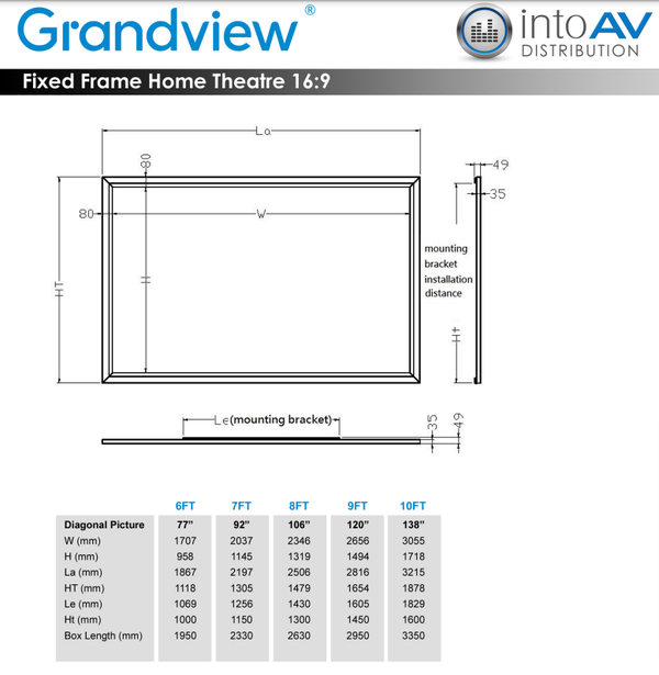 Grandview projection screen