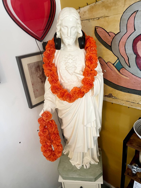 White Jesus Statue resin and plaster