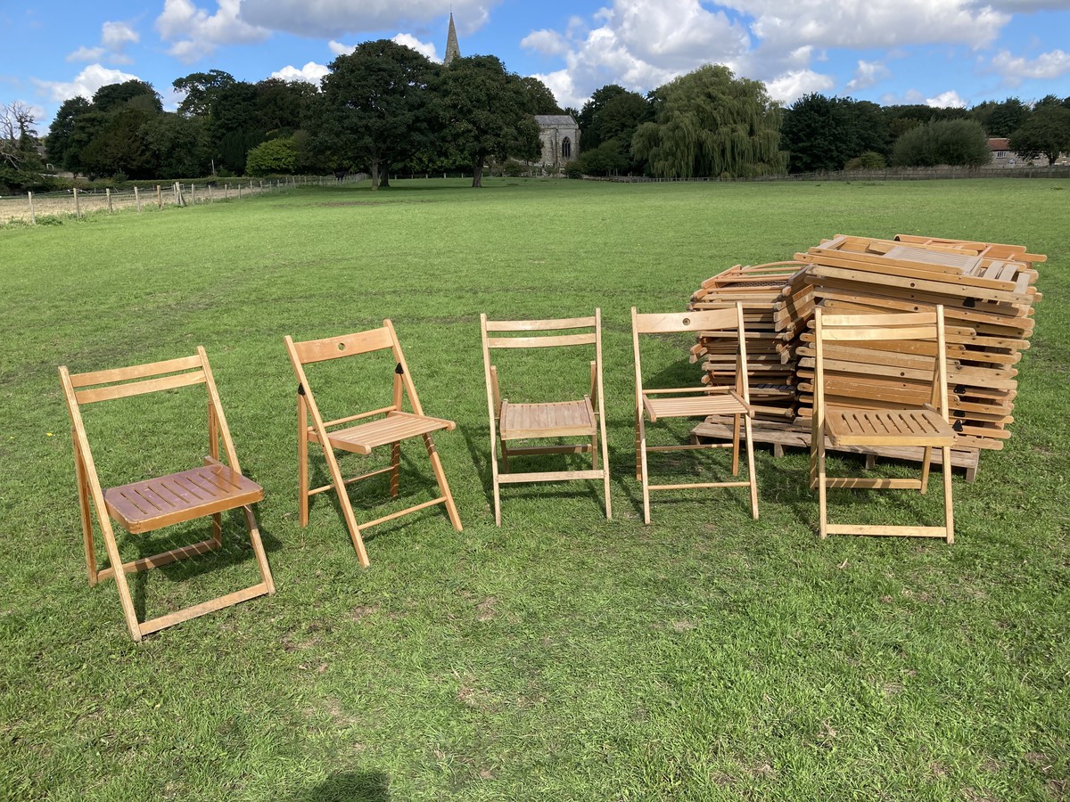 Secondhand Chairs and Tables Folding Chairs 60x Wooden Folding