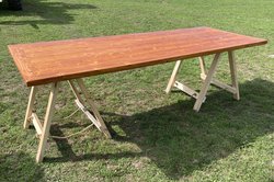 Rustic Handmade Trestle Tables for sale