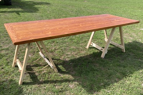 Rustic Handmade Trestle Tables for sale