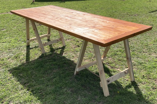 Rustic Hand Crafted Trestle Tables for sale