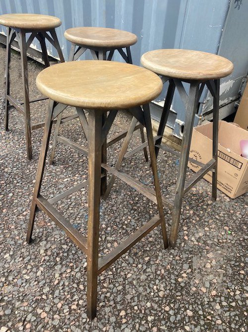Industrial look high bar stools Industrial look high bar stools
