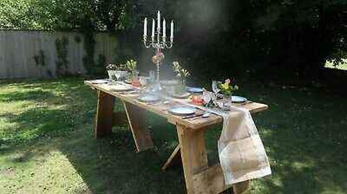 Vintage Style Wooden Trestle Tables Vintage Style Wooden Trestle Tables