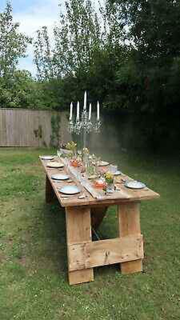 Buy Vintage Style Wooden Trestle Tables