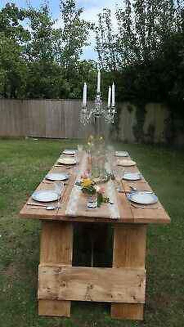 Rustic Style Wooden Trestle Tables