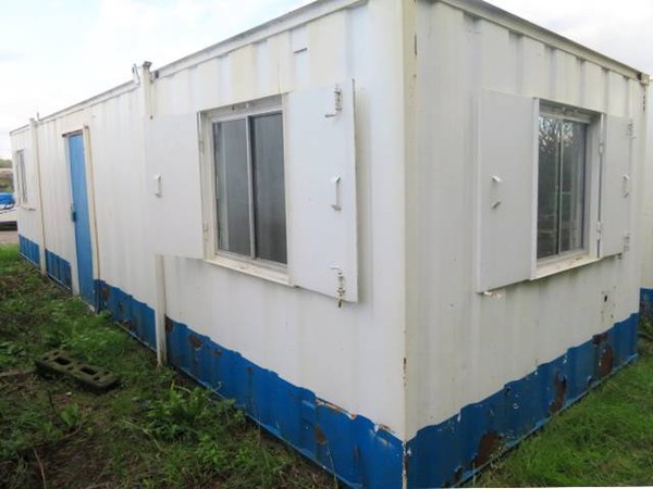Anti vandal container with shuttered windows