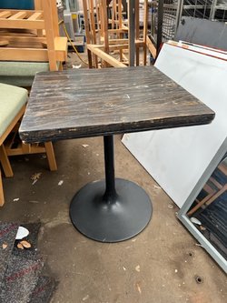 square dark wooden rustic tables for sale