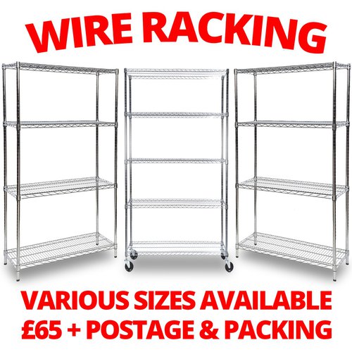 Wire shelving from just £65 pounds Wire shelving from just £65 pounds