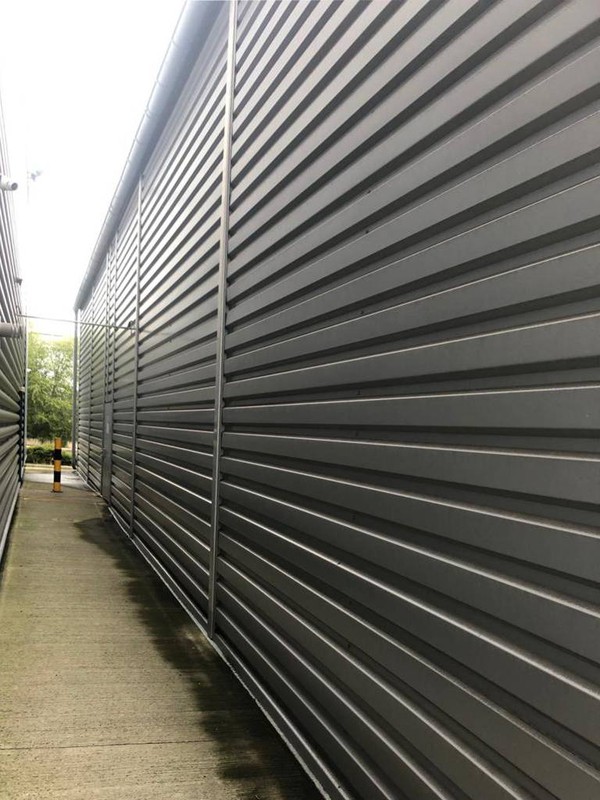 Warehouse marquee with steel walls