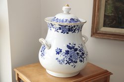 Large blue and white Urn