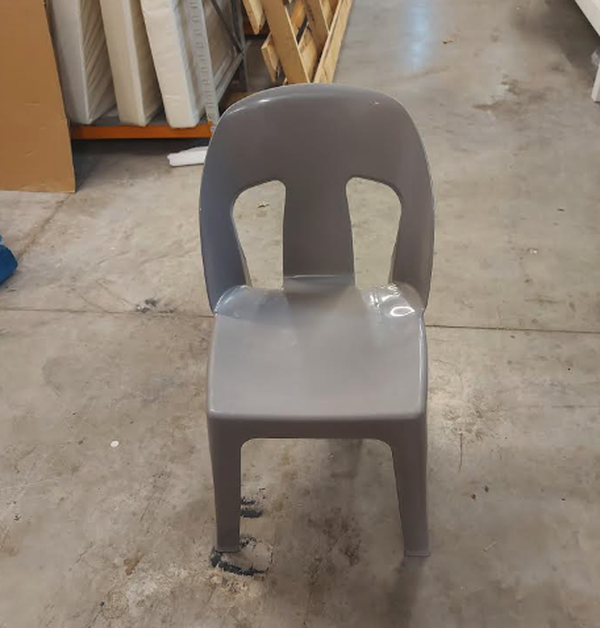 Grey stacking chairs for sale