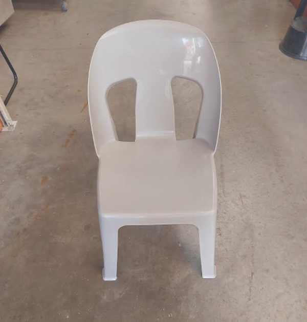 Stacking plastic bistro chairs