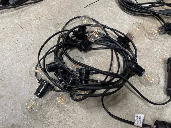 Festoon cable for marquees and events