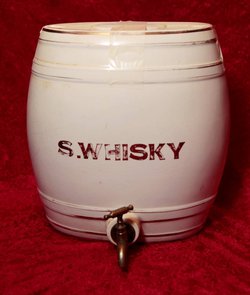Porcelain Scotch Whisky Barrel / Decanter