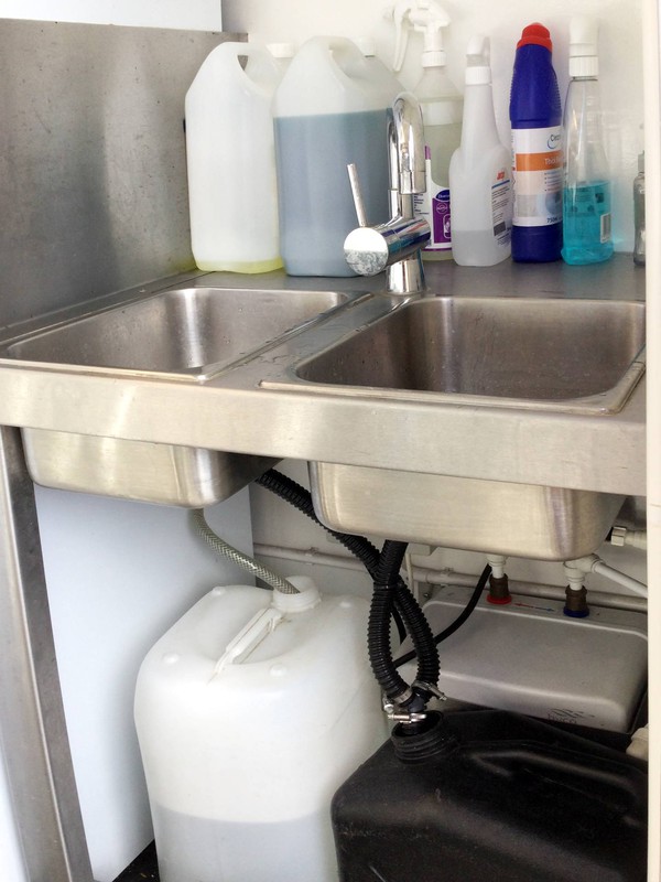 Double stainless steel sink