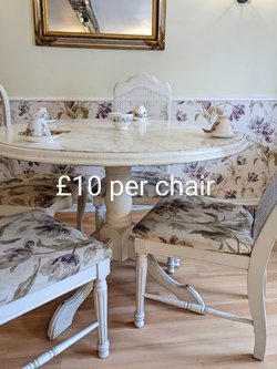 Shabby Chic cafe chairs and tables