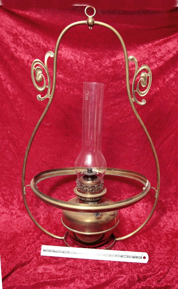 Unusual hanging oil lamp for sale