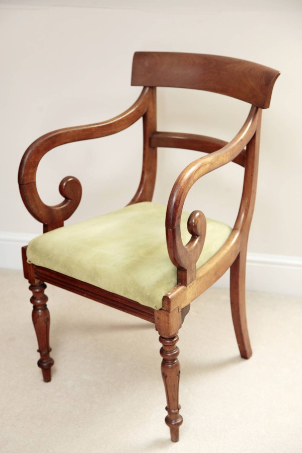 Early Victorian dining chair with arms
