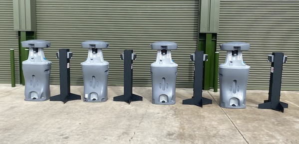 Job Lot 8 Poly John Hand Wash Stations for sale