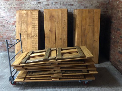 Rustic Solid Pine Wooden Trestle Tables Rustic Solid Pine Wooden Trestle Tables