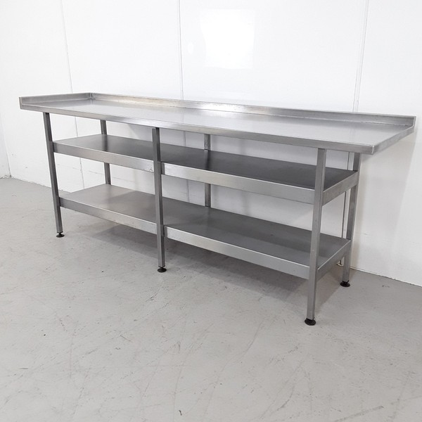 2400mm x 600mm stainless steel tables
