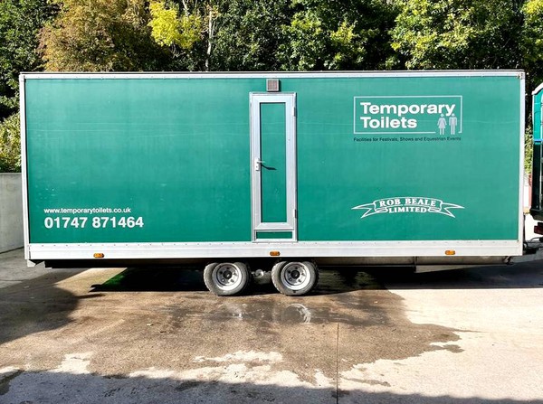 4 + 2 Shaw Services trailer toilet.