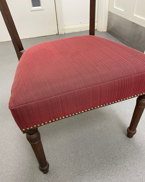 Secondhand Used Chairs Wooden Ornate Red Cover For Sale