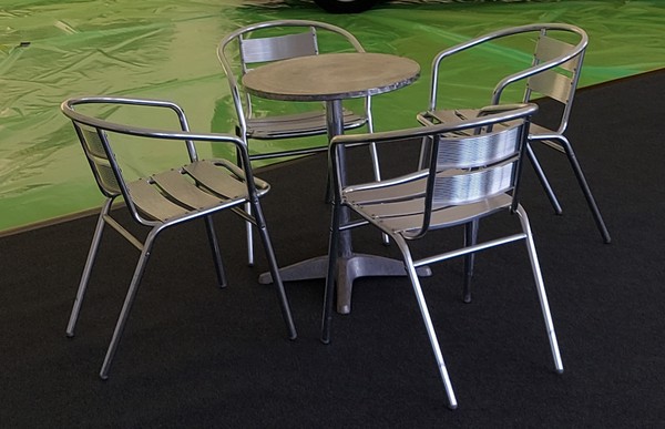 Bolero Aluminium Cafe Chairs & Bistro Tables